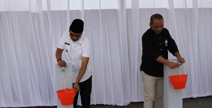 Launching pemanfaan air bersir untuk industri. (Foto: Dok Humas)