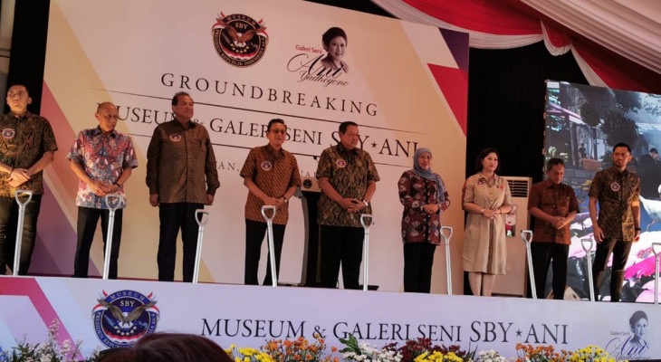 Ground Breaking Pembangunan Museum dan Galeri SBY-Ani di Pacitan Jatim. (Foto dari Disway)