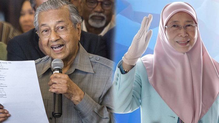 Wan Azizah Wan Ismail dan Mahathir Mohamad. (Foto: Istimewa)