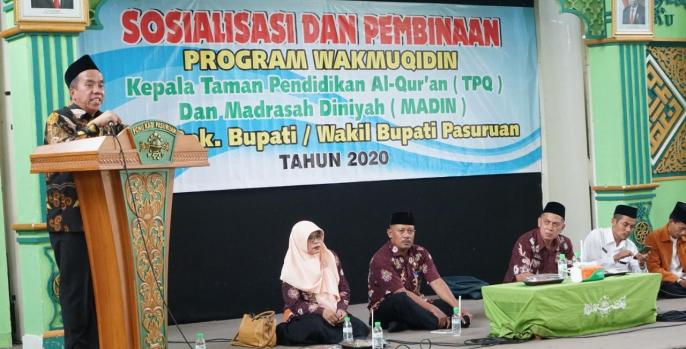 Wakil Bupati Pasuruan, KH Mujib Imron hadiri sosialisasi program Wakmuqidin. (Foto: Dok Humas)