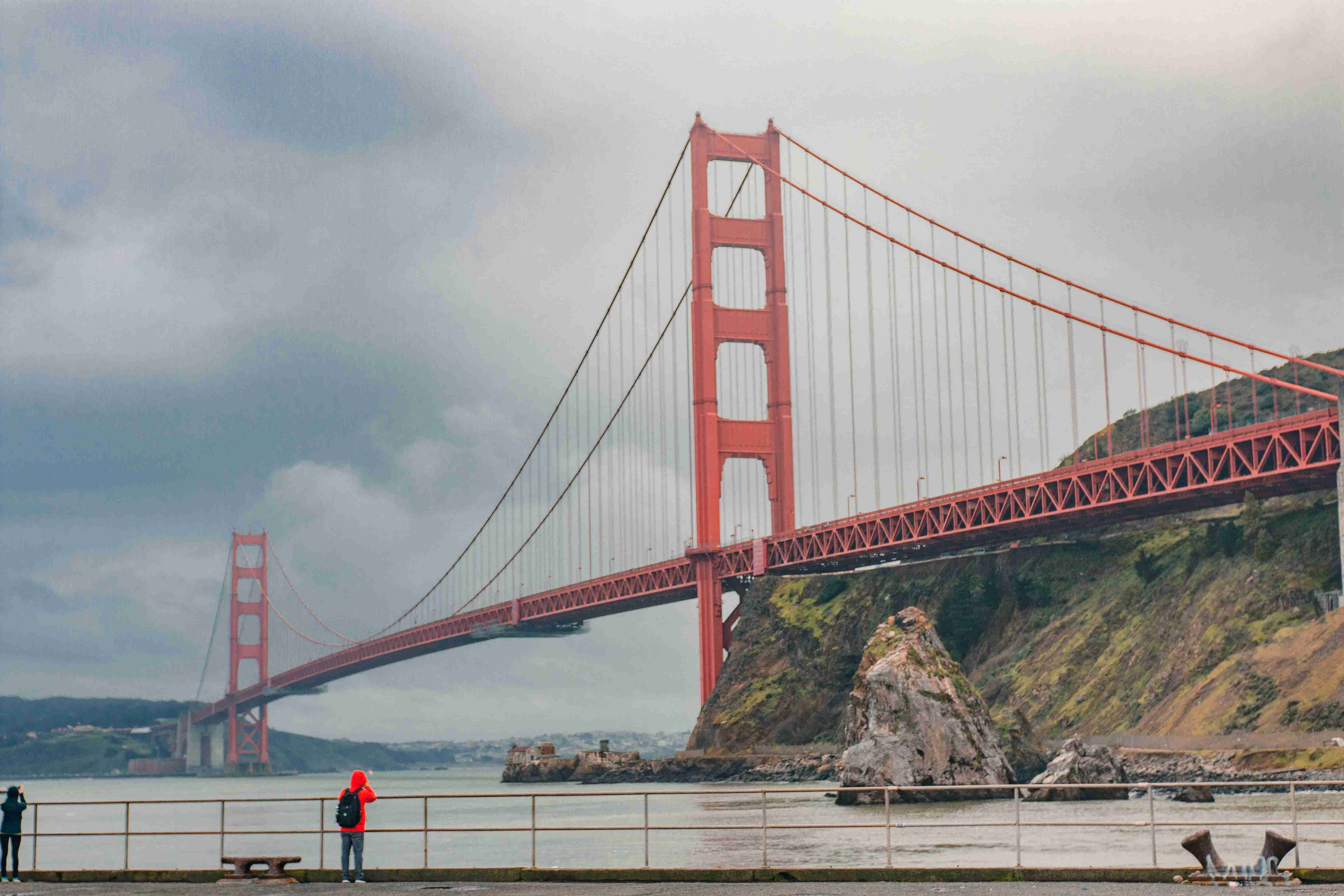 Jembatan Golden Gate di California. Kota San Fransisco menyatakan darurat virus corona. 