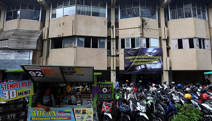 Kondisi Pasar Tunjungan dilihat dari depan. (Foto: Erfan Hazrasyah/Ngopibareng.id)