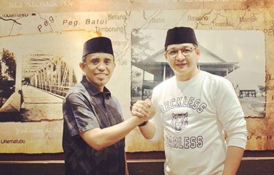 Ketua DPD Partai Demokrat Sulawesi Tengah (Sulteng) Anwar Hafid dan Wakil Wali Kota Palu Sigit Purnomo Syamsuddin Said atau Pasha 'Ungu'. (Foto: Instagram Pasha Ungu)