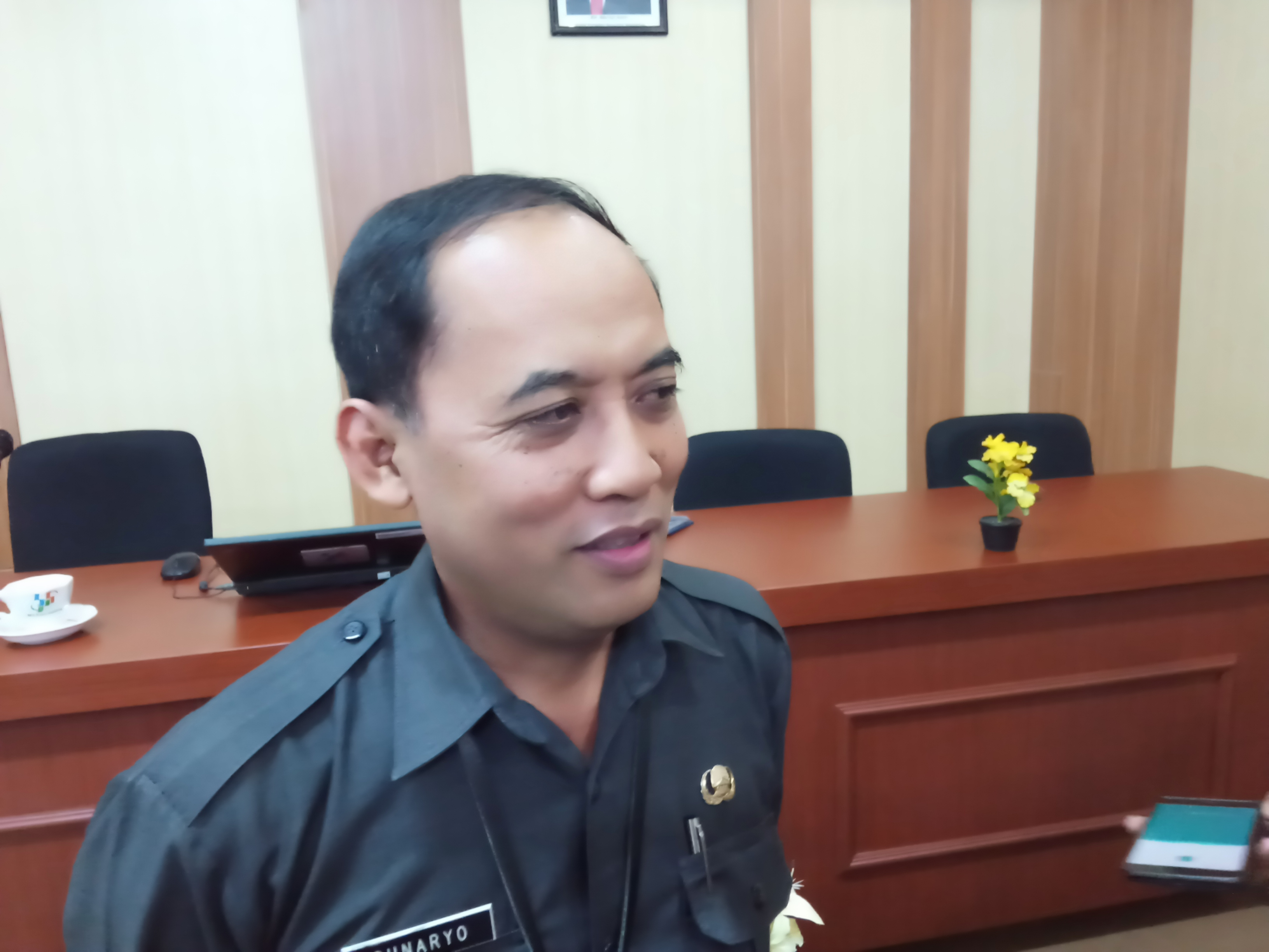 Kepala BPS Kota Malang, Sunaryo, saat ditemui di Kantor BPS Kota Malang. (Foto: Lalu Theo/Ngopibareng.id)