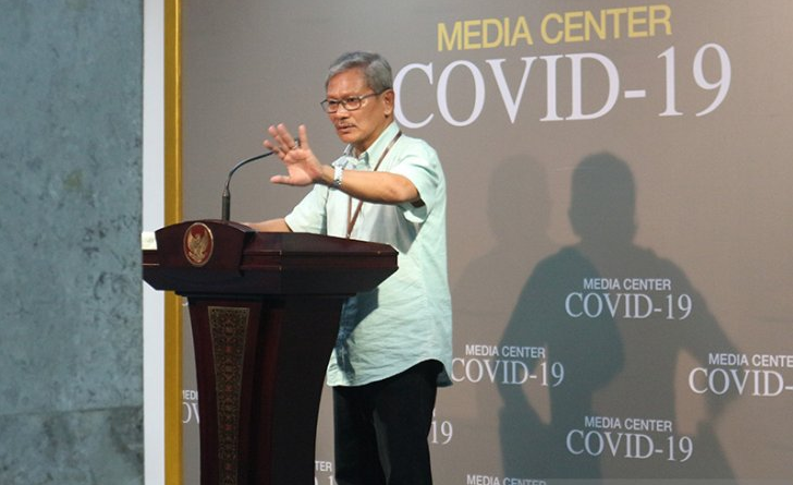 Juru bicara pemerintah untuk penanganan virus corona (COVID-19) Achmad Yurianto dalam konferensi pers di Kantor Presiden, Jakarta, Minggu (8/3/2020). ANTARA/Rangga Pandu Asmara Jingga/am.