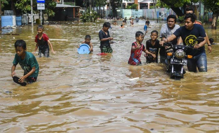 Ilustrasi banjir di Jakarta bulan Januari 2020 lalu. (Foto:Antara)
