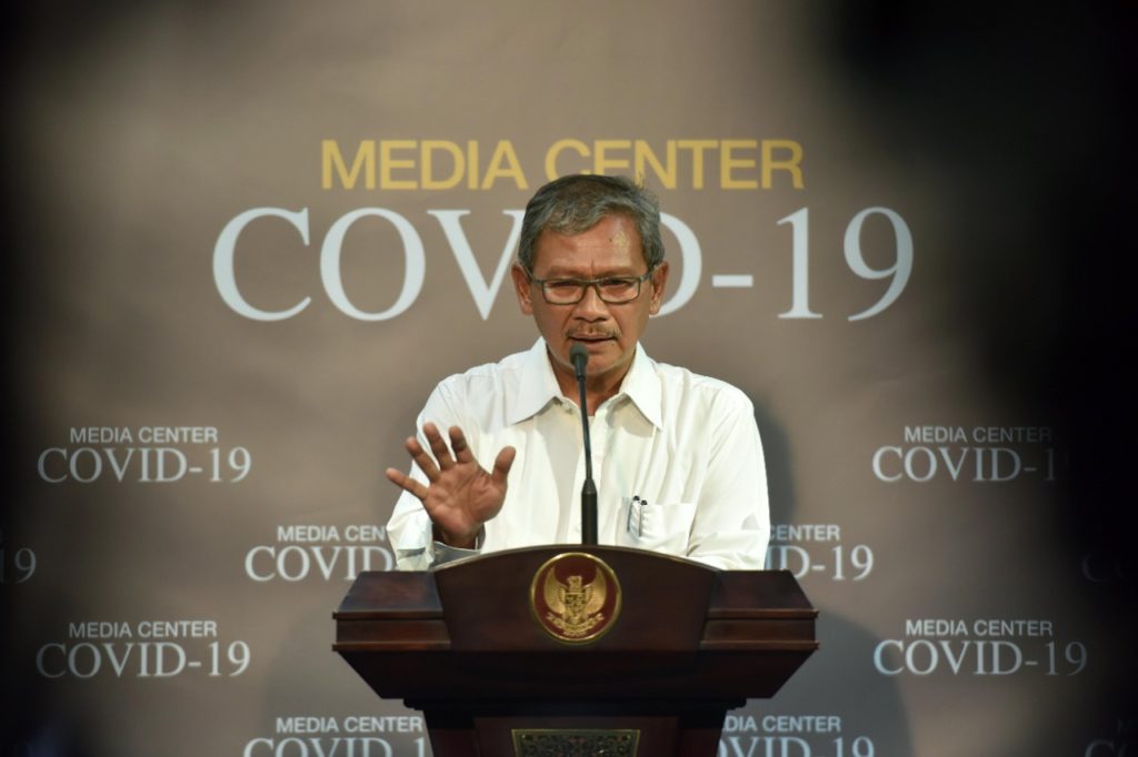 Juru bicara pemerintah untuk penanganan virus corona (COVID-19) Achmad Yurianto. (Foto: Seskab) 