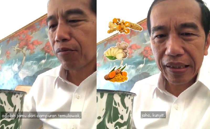Vlog Presiden Joko Widodo (Jokowi) soal hobinya minum ramuan herbal atau jamu. (Foto: YouTube Jokowi)