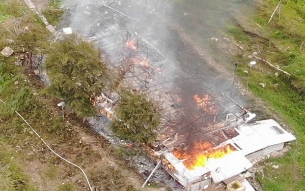 Gereja yang dibakar KKB Papua. (Foto: Istimewa)