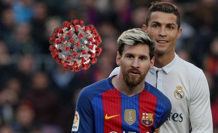 Cristiano Ronaldo dan Lionel Messi dan COVID-19. (Ngopibareng)