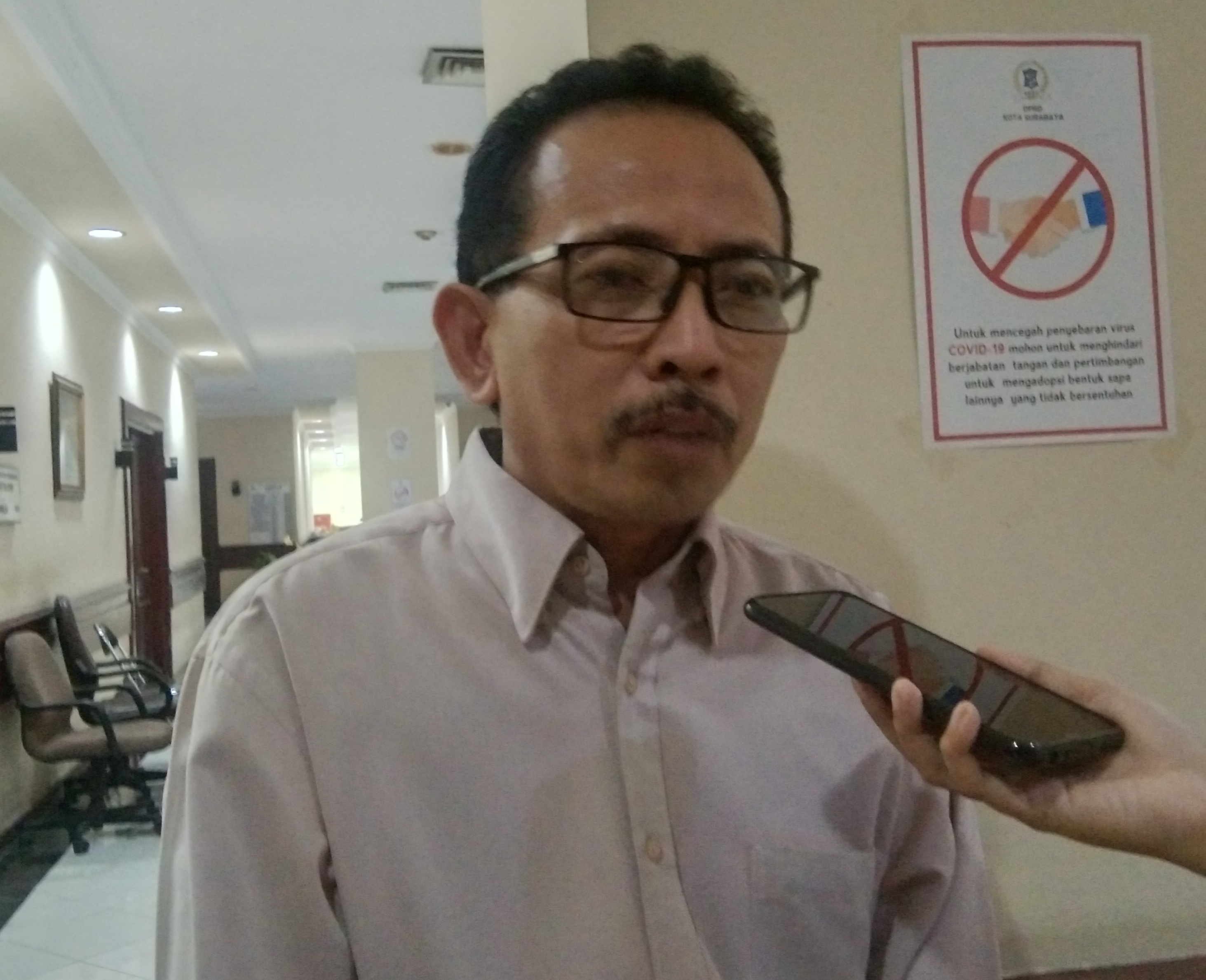 Wakil Ketua DPRD Surabaya dari Fraksi Gerindra A. Hermas Thony (Foto: Niam Kurniawan/Ngopibareng.id)