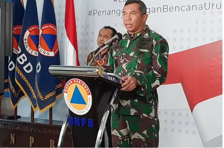 Pangdam Jaya Mayjen TNI Eko Margiyono saat memberikan keterangan di Graha BNPB, Jakarta, Kamis 26 Maret 2020. (Foto: Antara/Yogi Rachman)