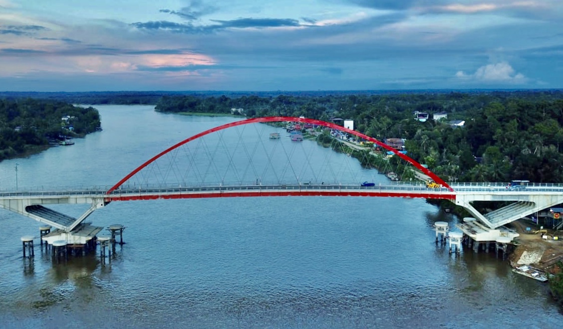 Jembatan Tumbang Samba, jembatan terpanjang di Kalimantan Tengah. (Foto PUPR)