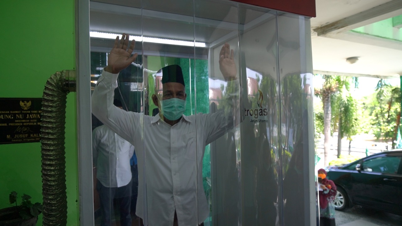 Bilik sterilisasi di PWNU Jawa Timur di Surabaya. (Foto: Istimewa)