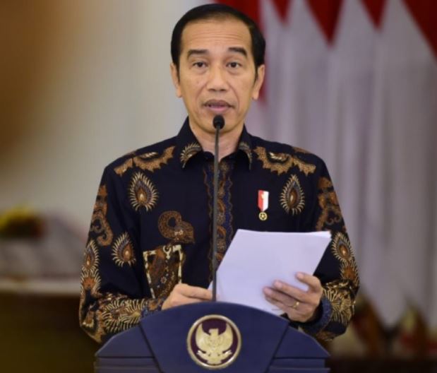 Presiden Joko Widodo (Jokowi) siaran pers pemerintah status darurat kesehatan. (Foto: BPMI Setpres/Muchlis Jr.)