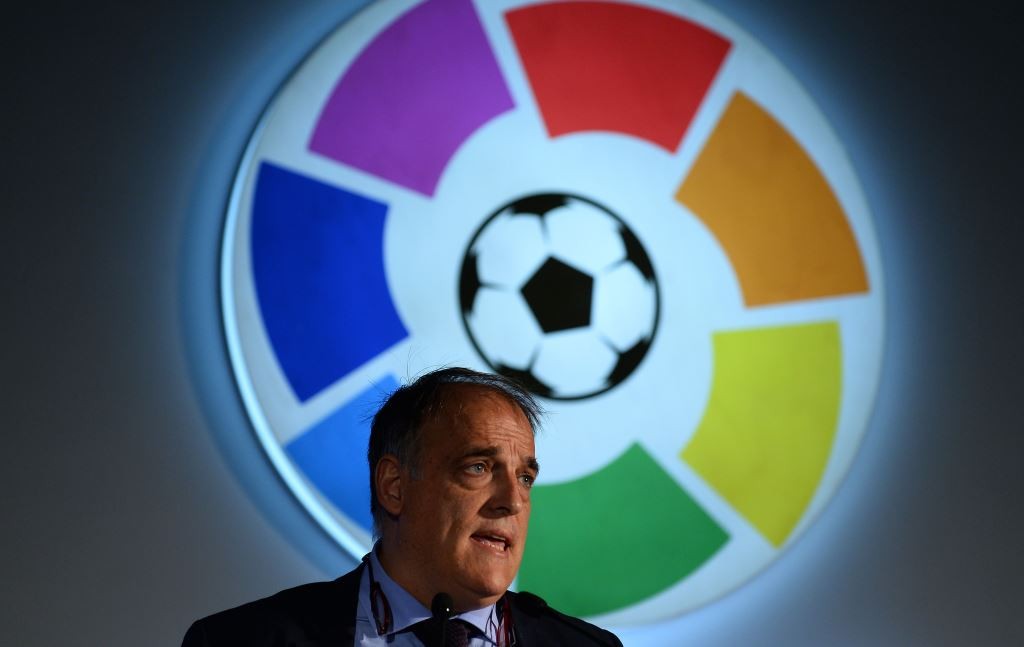 Presiden La Liga Spanyol, Javier Tebas. (Foto: AFP)