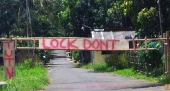 Lockdown lokal Magetan. (Foto: Istimewa)