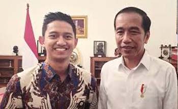 Presiden Jokowi dan Adamas Belva Syah Devara. (Foto: Antara)