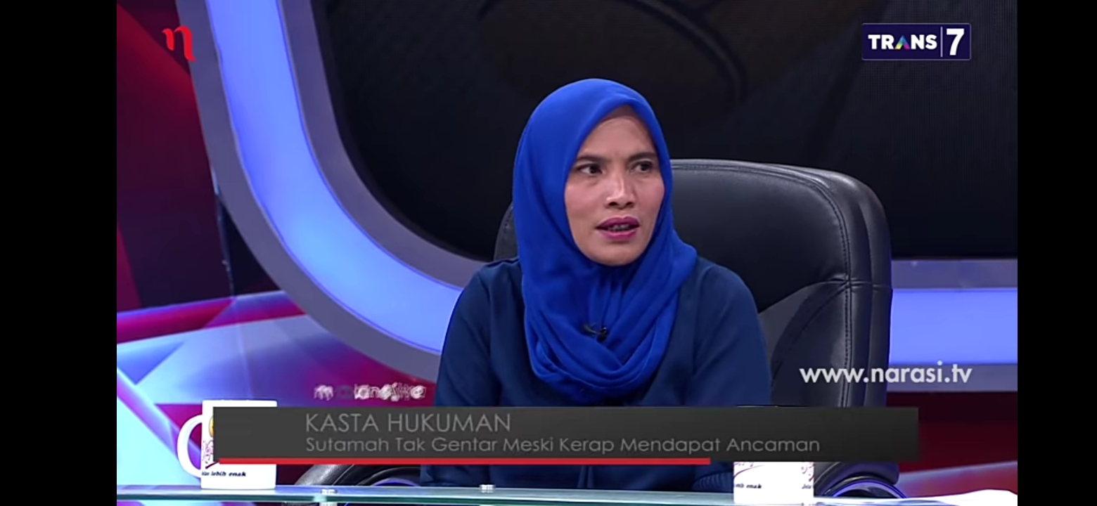 Ketua Green Women, Sutamah saat tampil di acara Mata Najwa. (Foto: Narasi.TV)