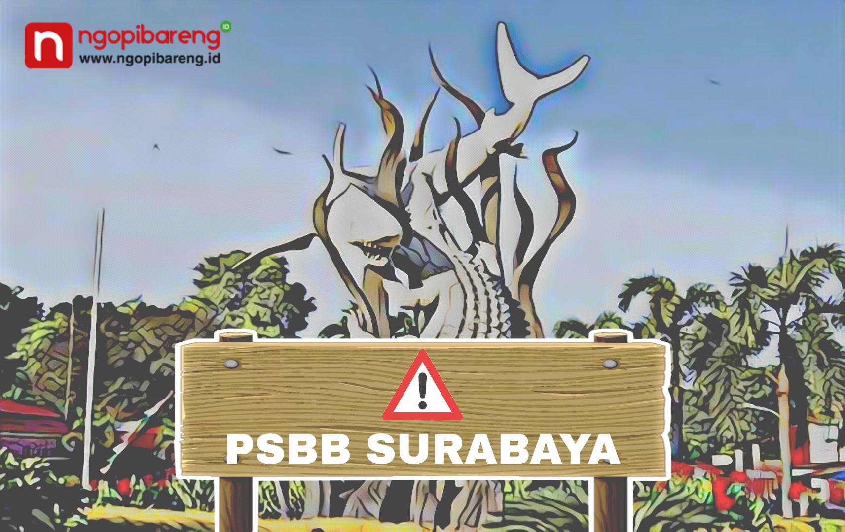 Ilustrasi Pembatasan Sosial Berskala Besar atau PSBB di Surabaya Raya. (Grafis: Fa Vidhi/Ngopibareng.id)