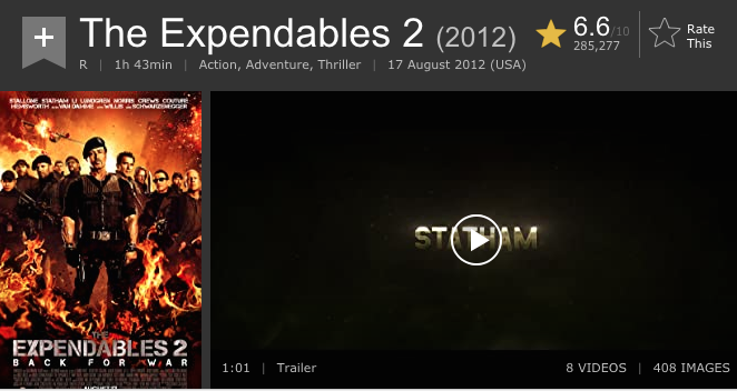 Poster film The Expendables 2 (Foto: imdb.com)