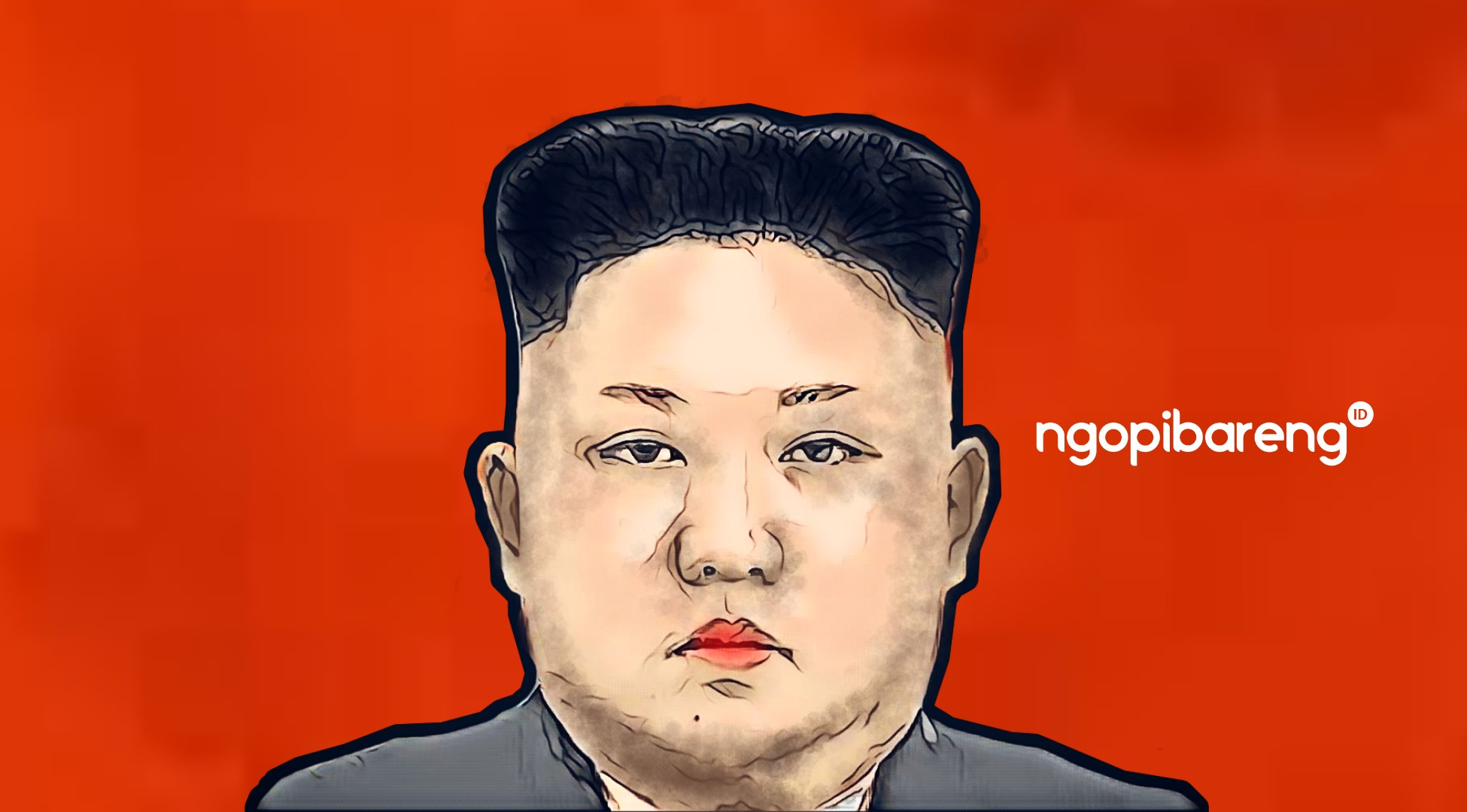 Ilustrasi pemimpin Korea Utara (Korut) Kim Jong-Un. (Grafis: Fa Vidhi/Ngopibareng.id)