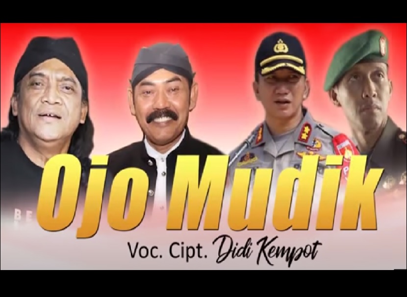 Poster lagu Ojo Mudik (Jangan Mudik) kolaborasi Didi Kempot dan Walikota Solo FX Hadi Rudyatmo, sebagai sosialisasi agar tidak mudik di tengah pandemi corona. (Foto: YouTube)