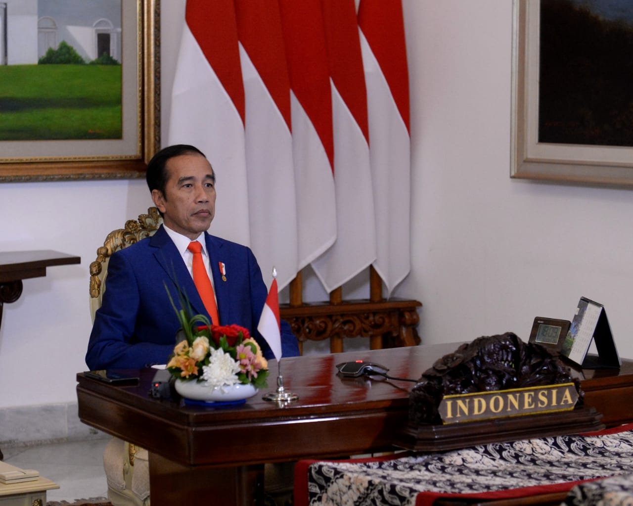 Presiden Joko Widodo (Jokowi) ajak negara Gerakan Non-Blok (GNB) perkuat solidaritas politik hadapi pendemi corona. (Foto: Dok. Setpres)
