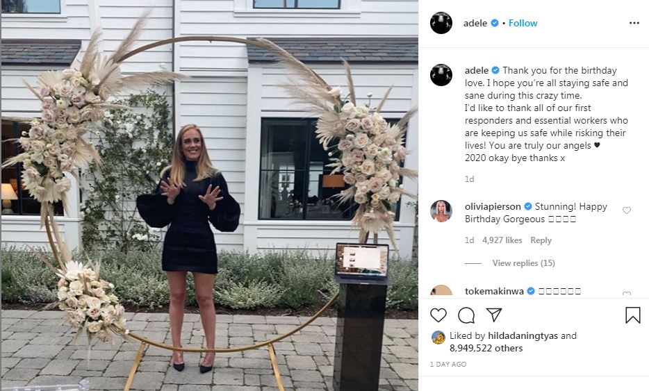 Postingan terbaru Adele di Instagramnya memantik trending tagar Adele di Twitter. (Instagram)