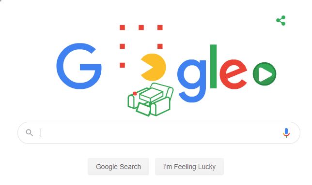 Google Doodle menampilkan game Pac Man. (Foto: Google)
