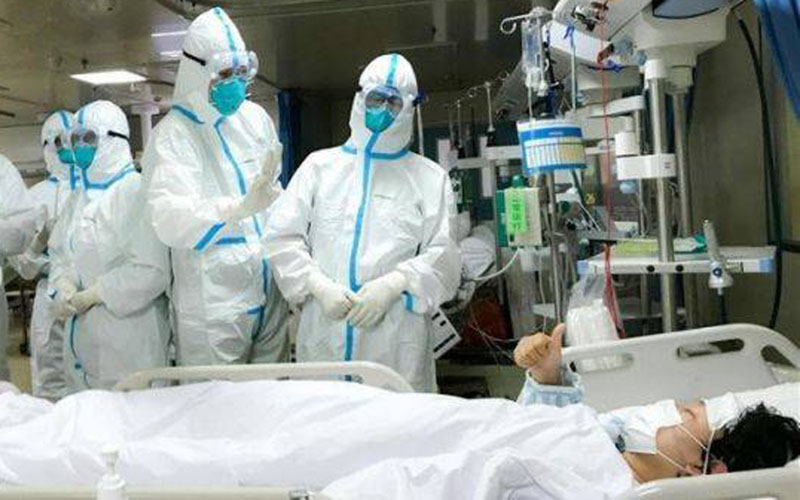 Ilustrasi. Salah satu pasien virus corona yang di rawat di rumah sakit. (Foto: Ant)