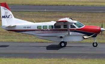 Salah satu pesawat milik Mission Aviation Fellowship (MAF) yang jatuh di Danau Sentani, Papua, Selasa pagi. (Foto:Istimewa)