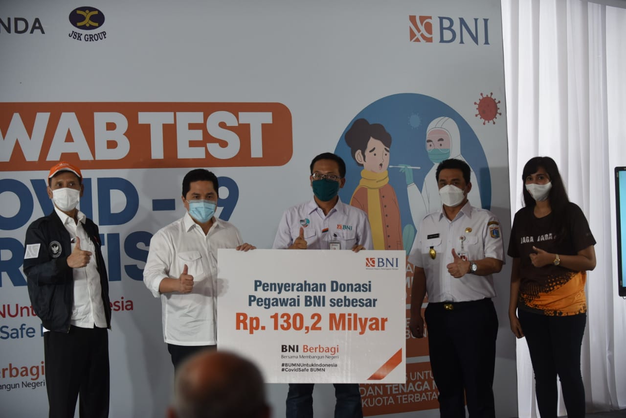 Karyawan BNI Sisihkan THR Rp 130,2 Miliar untuk Tangkal Virus. (Foto:BNI)