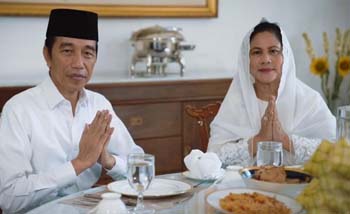 Presiden Jokowi dan Ibu Negara Iriana tidak mudik ke Solo. (Foto:Biro pers)