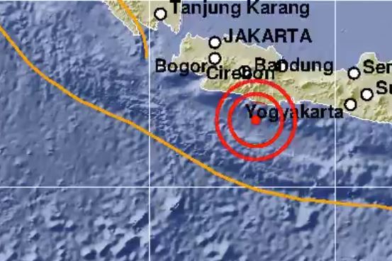 Epicentrum gempa Pangandaran. (Foto: BMKG)