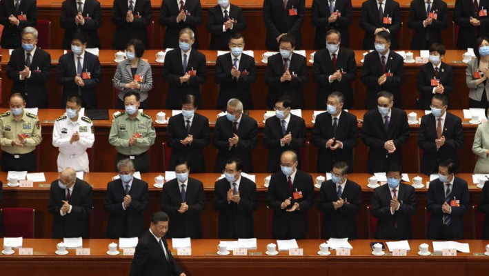 Presiden Tiongkok Xi Jinping menghadiri pembukaan Kongres Rakyat Nasional China di Beijing, 22 Mei 2020 kemarin (AP Photo)