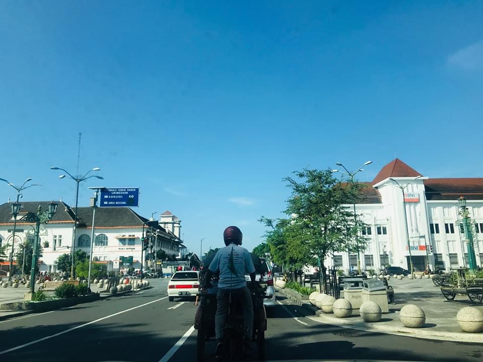 Kilometer nol Yogyakarta yang lengang di masa pendemi. (Foto Dodi Ambardi)