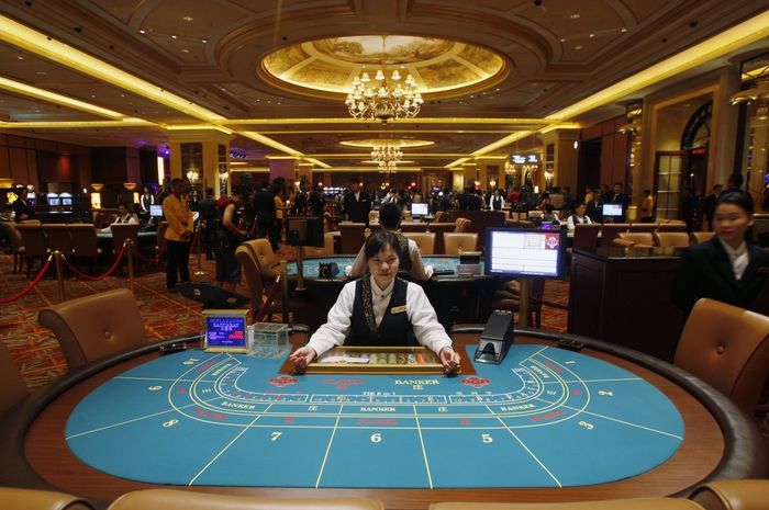 Ilustrasi meja kasino untuk para pejudi di Las Vegas. (Foto: NHK)
