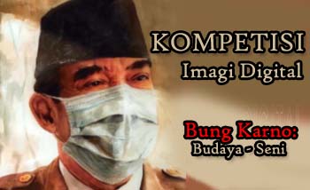 Ilustrasi Kompetisi Imagi Digital sosok Bung Karno. (Foto:Ngopibareng)