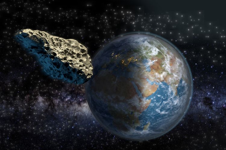 Asteroid ketika mendekat ke Bumi. (Foto: lapan)