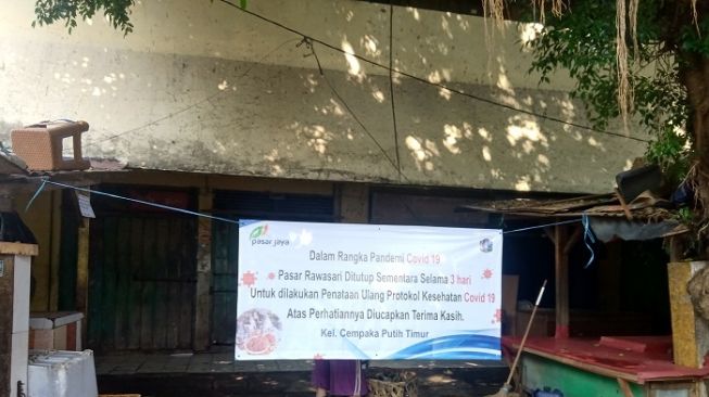 Sejumlah pasar di DKI Jakarta ditutup karena sebaran corona. (Foto: Istimewa)