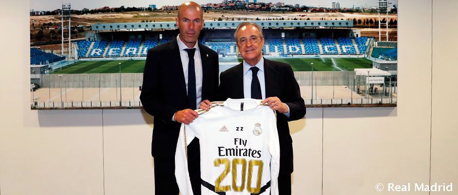 Manajer Real Madrid, Zinedine Zidane dan Presiden Klub Florentino Perez. (Foto: realmadrid.com)