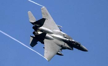 Pesawat tempur AS jenis F-15C Eagle  yang jatuh di Inggris, hari ini. (Foto:McDD)