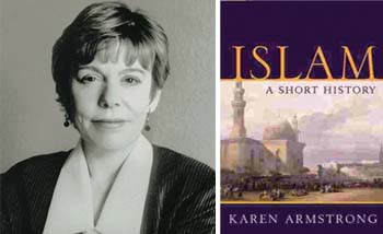 Karen Armstrong dan bukunya, Islam: A Short History. (Foto:Istimewa)