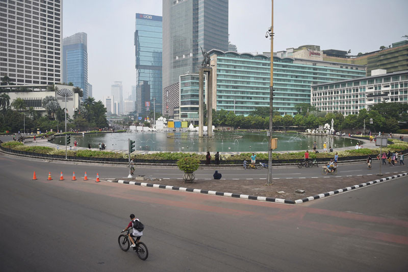Ilustrasi Bundaran HI Jakarta saat car free day. (Foto: Istimewa)