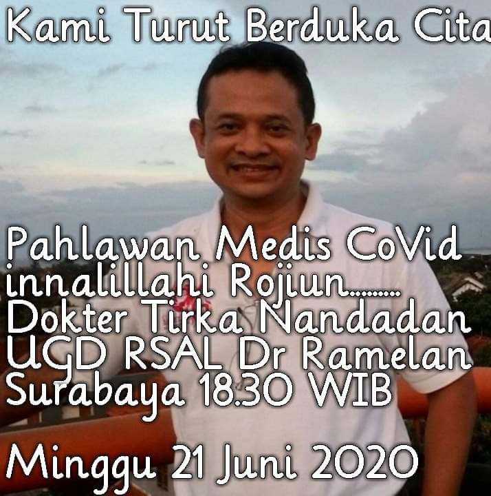 Rentetan foto viral meninggalnya dr. Tirka Nandaka pada Minggu 21 juni 2020. (Foto: Istimewa)