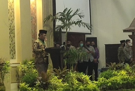 Menkopolhukam, Mahfud MD dalam silaturahmi pemda dan tokoh agama di Pamekasan, Jumat, 26 Juni 2020. (Foto: Ant)