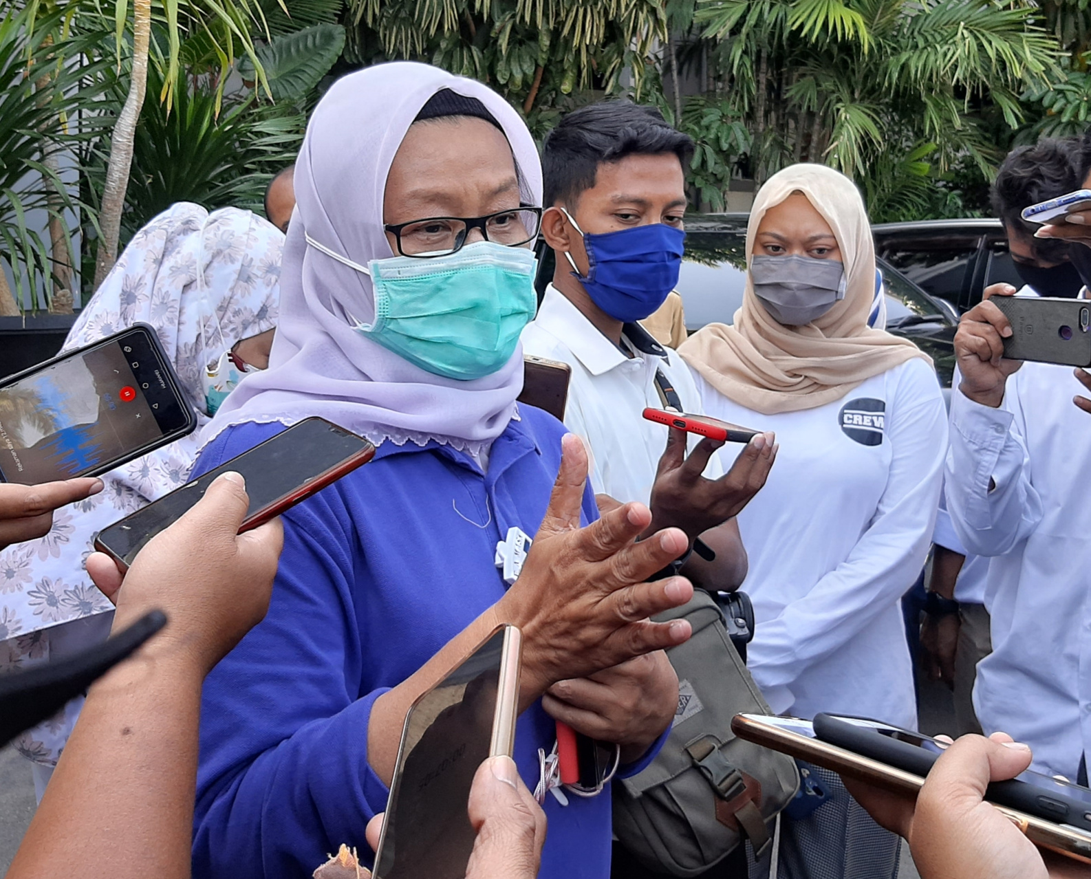 Kepala Dinas Kesehatan (Dinkes) Kota Surabaya, Febria Rachmanita ditemui di Balai Kota Surabaya. (Foto: Pita/Ngopibareng.id)