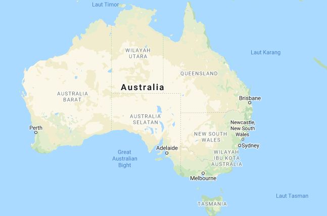 Wabah covid-19 di Melborune mengkawatirkan, Australia menutup perbatasan wilayah. (Australia/Google Map)