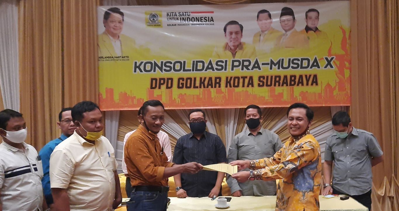 Acara Konsolidasi Pra-Musda Golkar Kota Surabaya. (Foto: Alief Sambogo/ngopibareng.id)